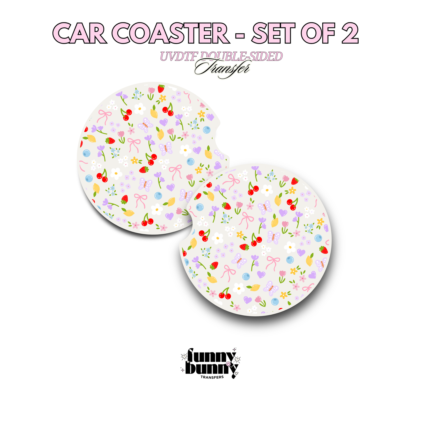 Summertime Butterflies - UVDTF Coaster