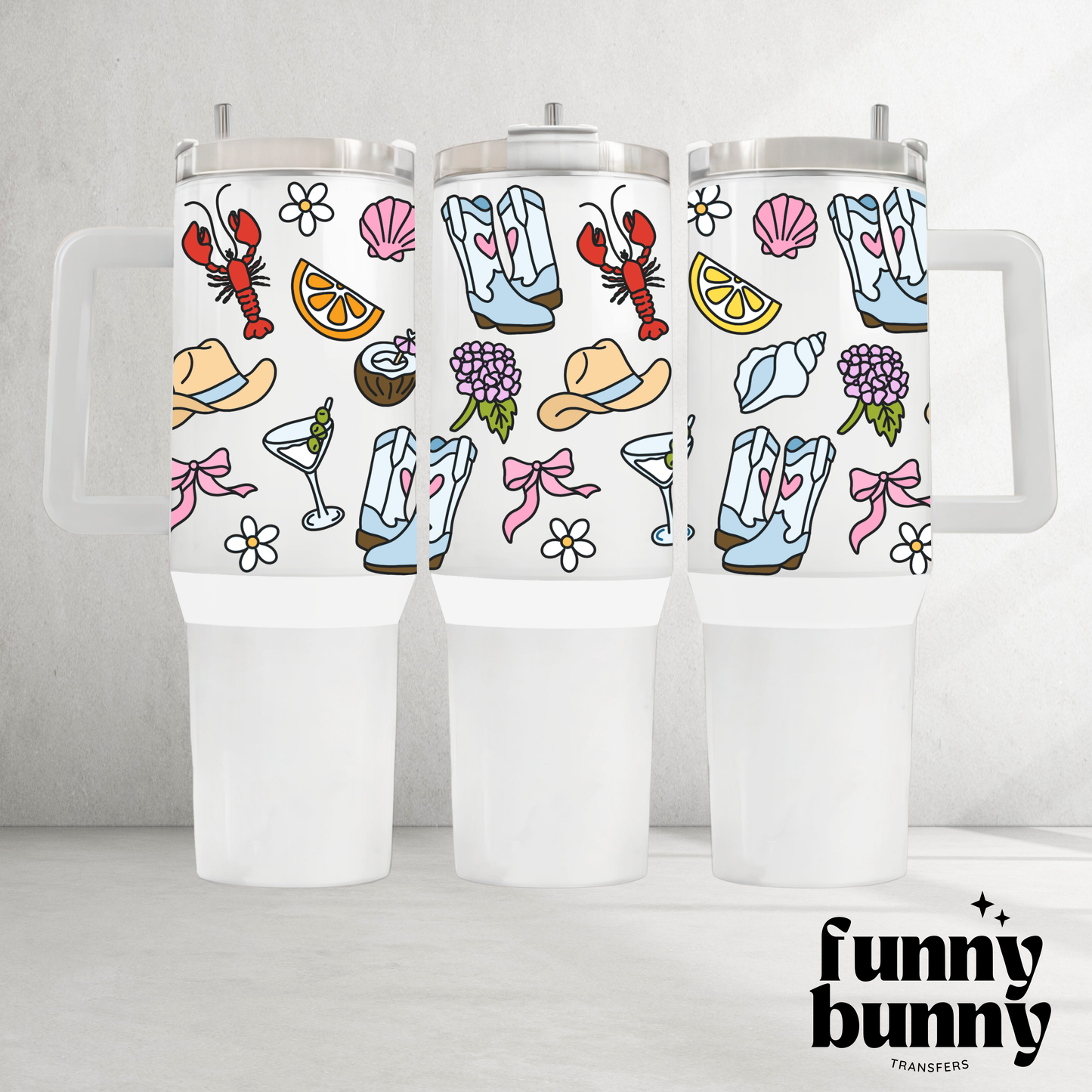 Colorful Summer - 40oz UVDTF Tumbler Wrap