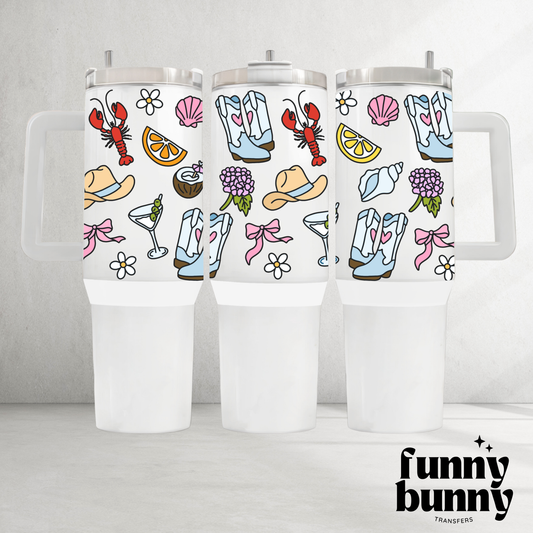 Colorful Summer - 40oz UVDTF Tumbler Wrap