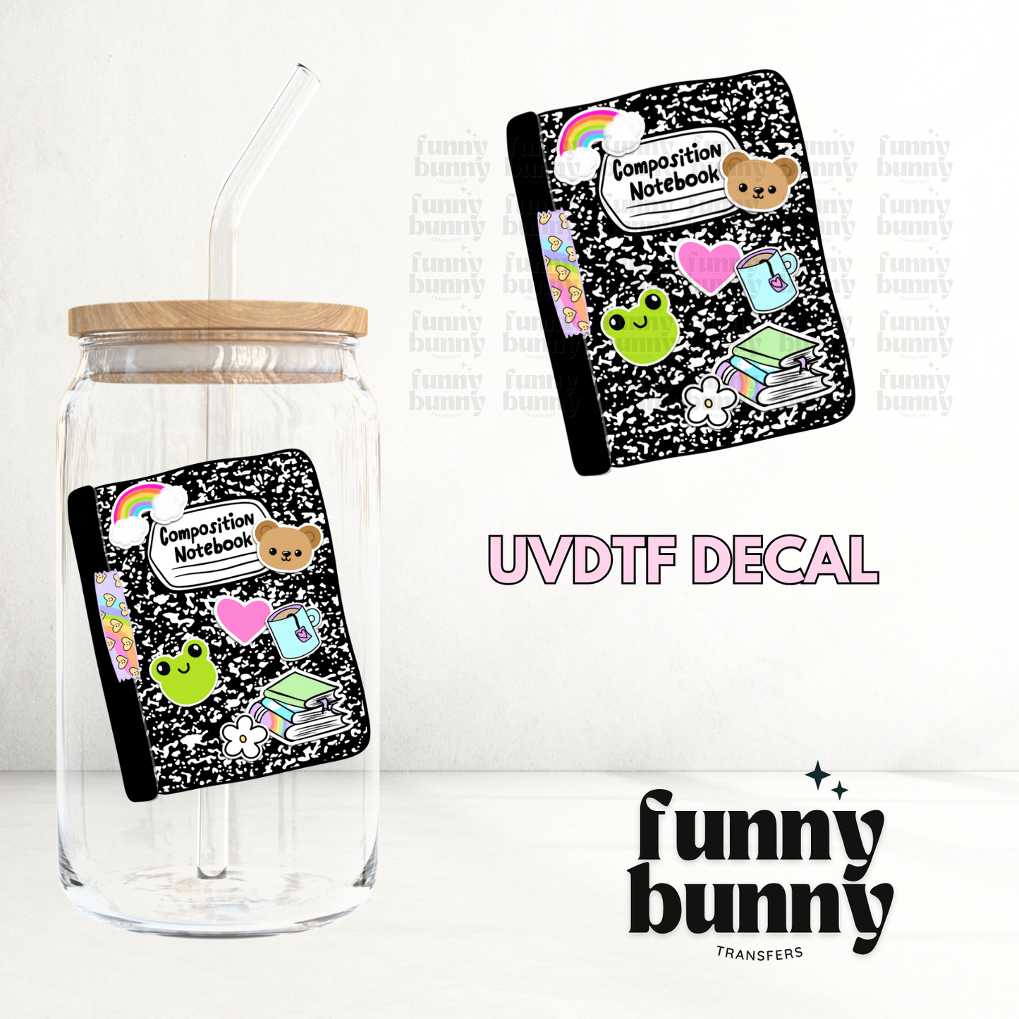 Composition Notebook  - UVDTF Decal