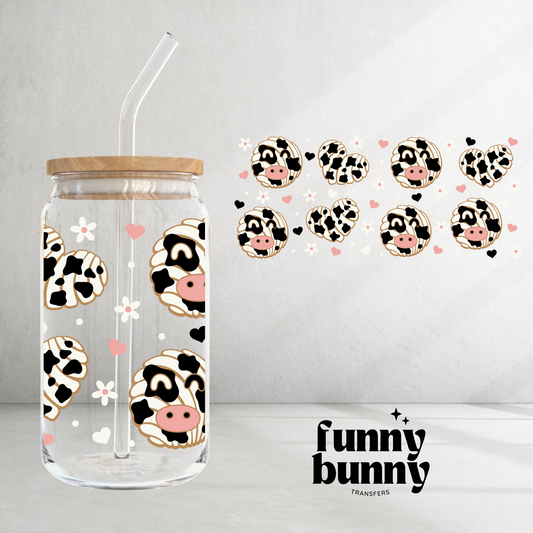 Concha Cow Hearts - 16oz UVDTF Cup Wrap