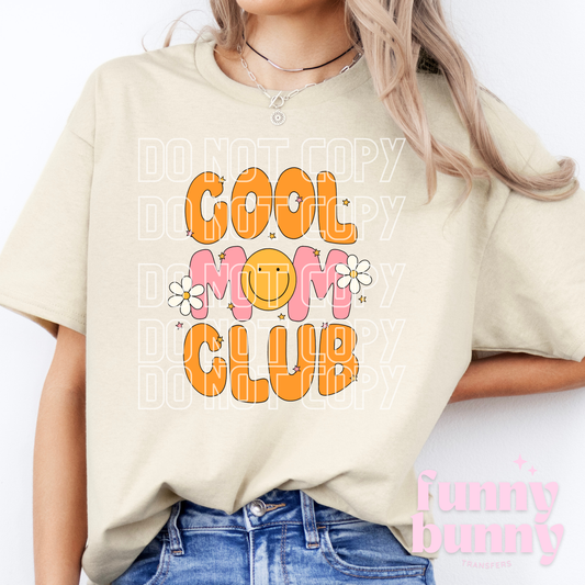 Cool Mom Club Smiley  - DTF Transfer