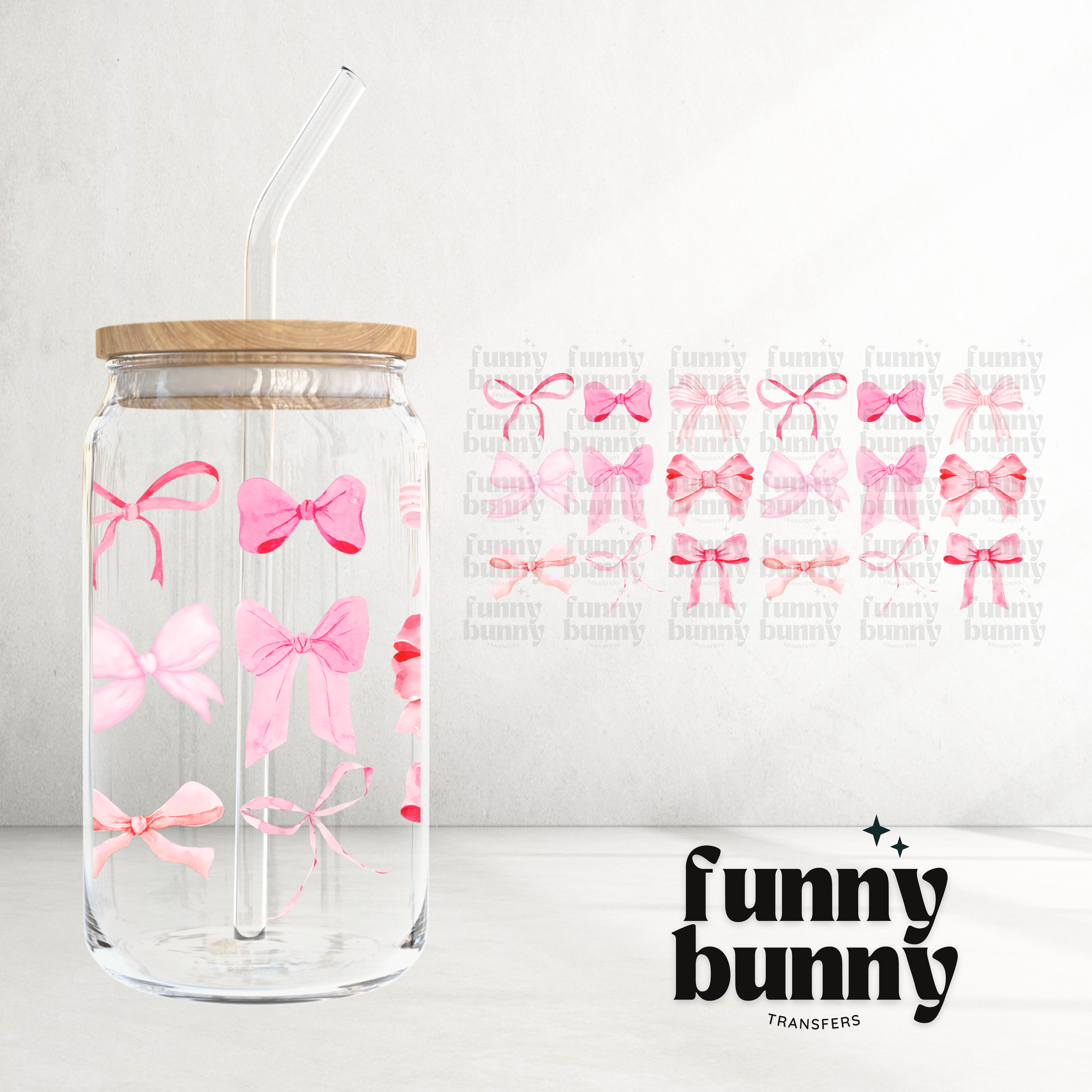 Coquette Girly Bows - 16oz UVDTF Cup Wrap (EXCLUSIVE) – Funny Bunny  Transfers