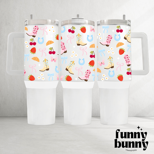Coquette Cowgirl Cherry - 40oz UVDTF Tumbler Wrap