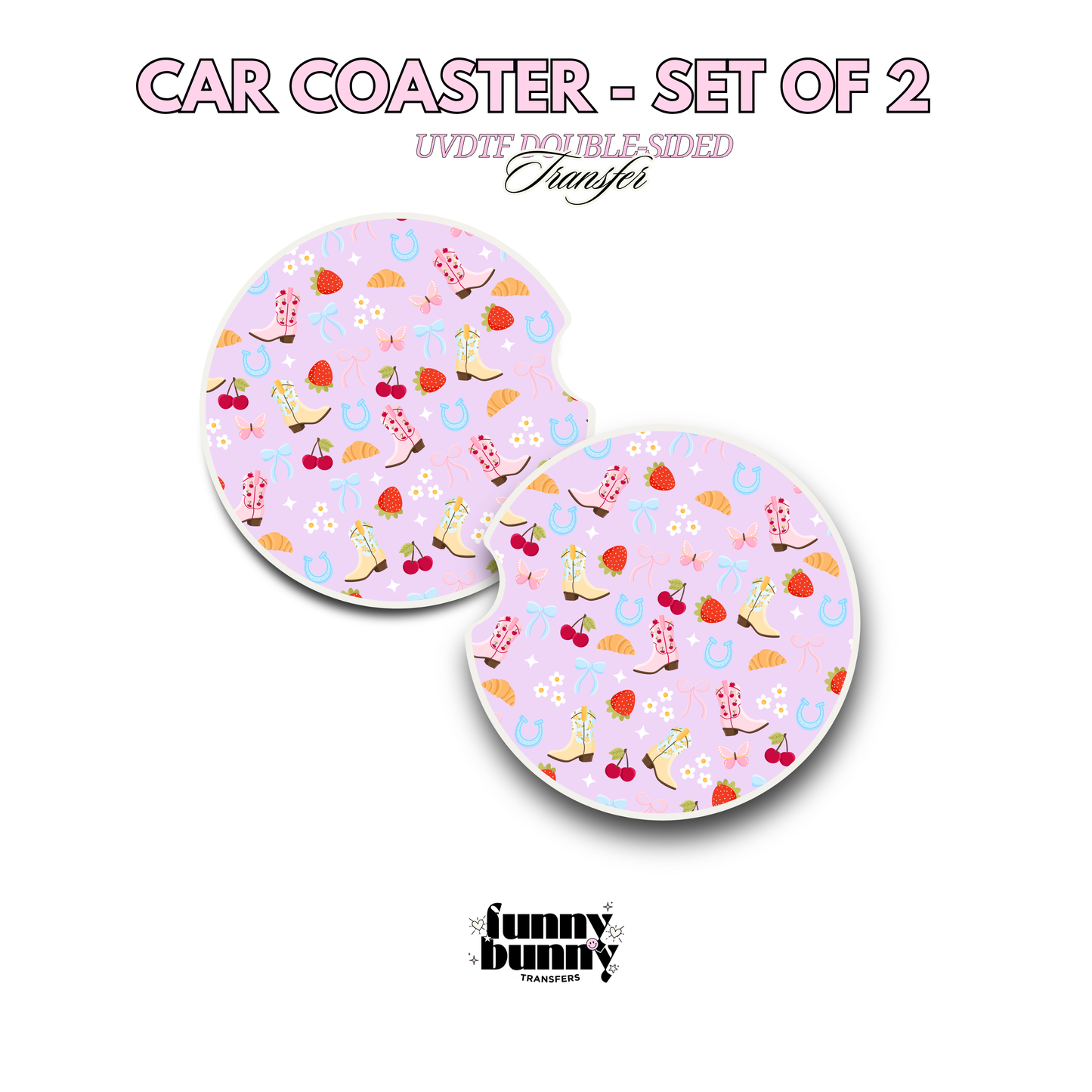 Coquette Cowgirl Cherry - UVDTF Coaster