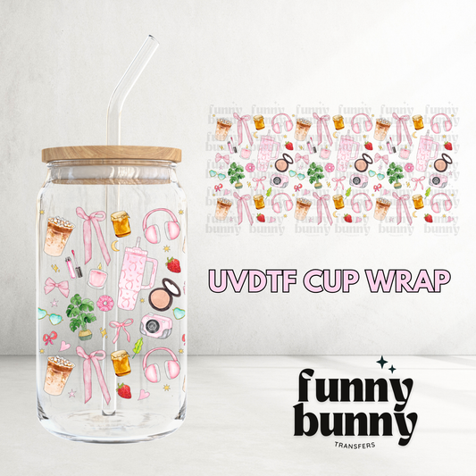 Coquette Girl Essentials - 16oz UVDTF Cup Wrap