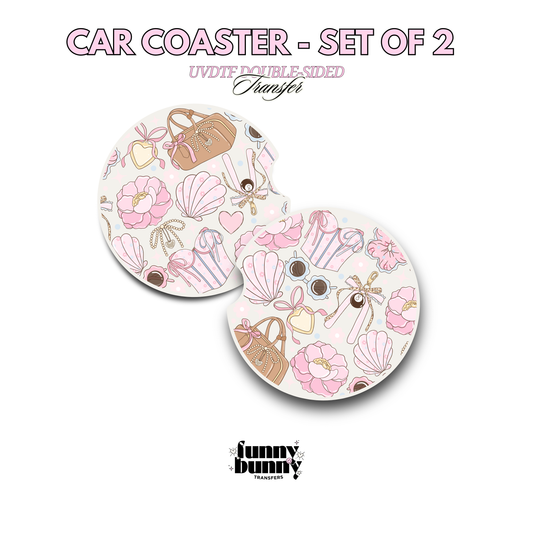 Coquette Girly Essentials - UVDTF Coaster