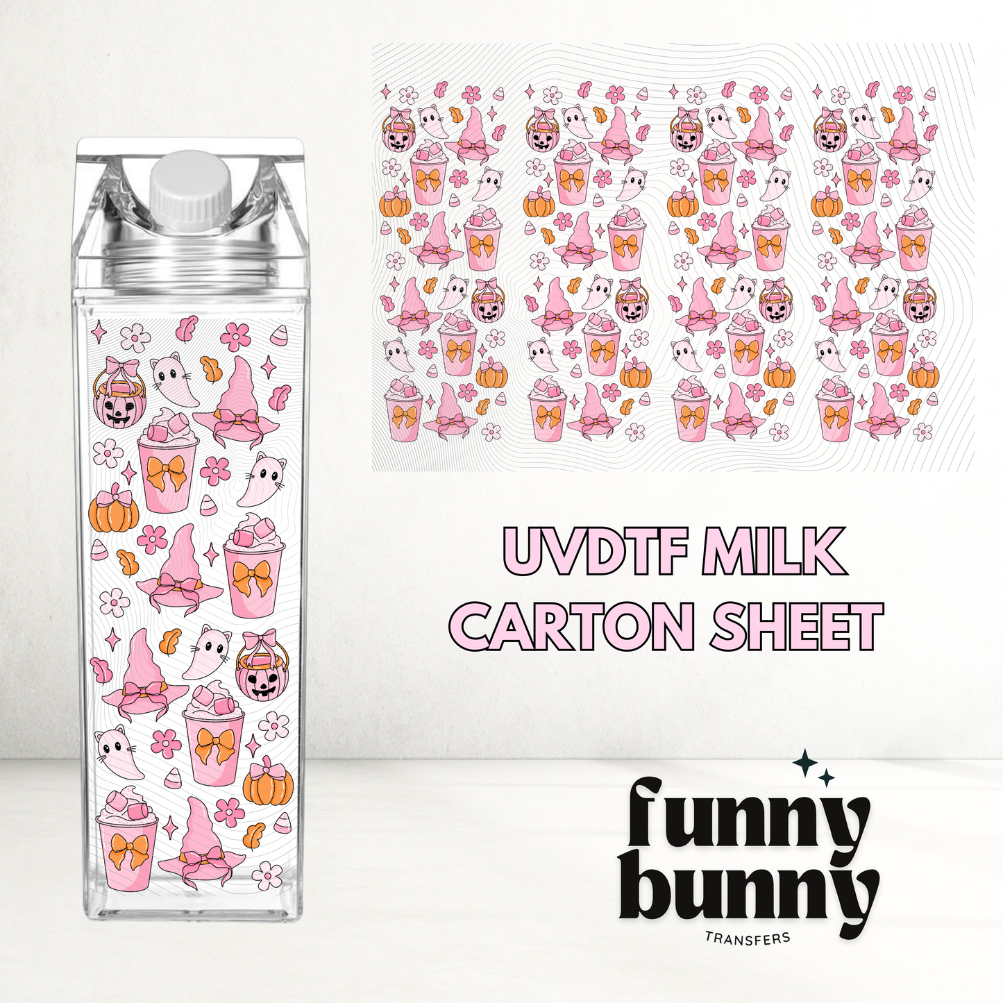 Coquette Halloween - Milk Carton UVDTF Decals