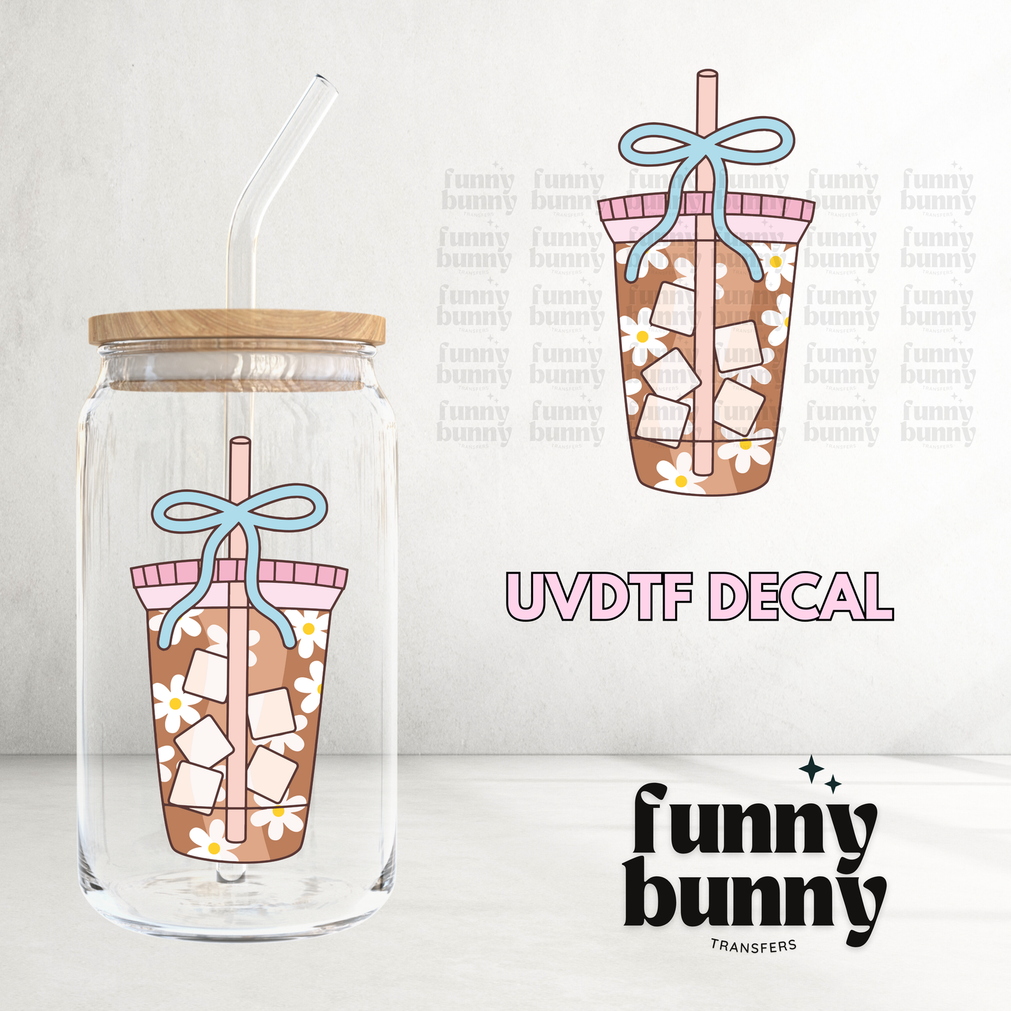 Coquette Iced Coffee - UVDTF Decal