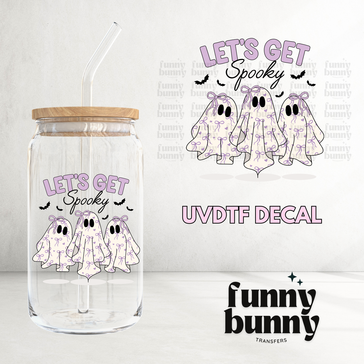 Coquette Lavender Ghosts - UVDTF Decal