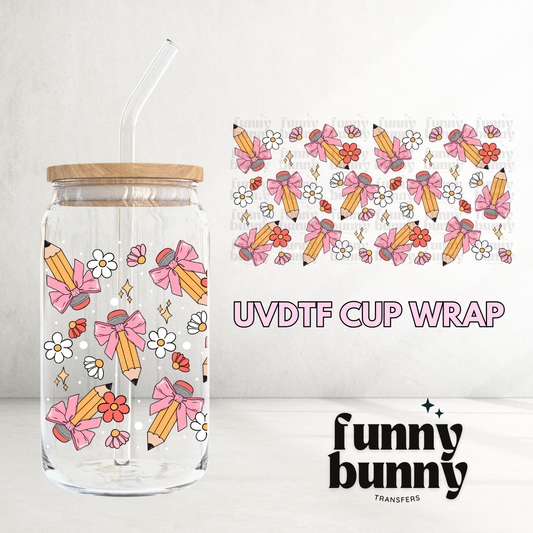 Coquette Pencils - 16oz UVDTF Cup Wrap