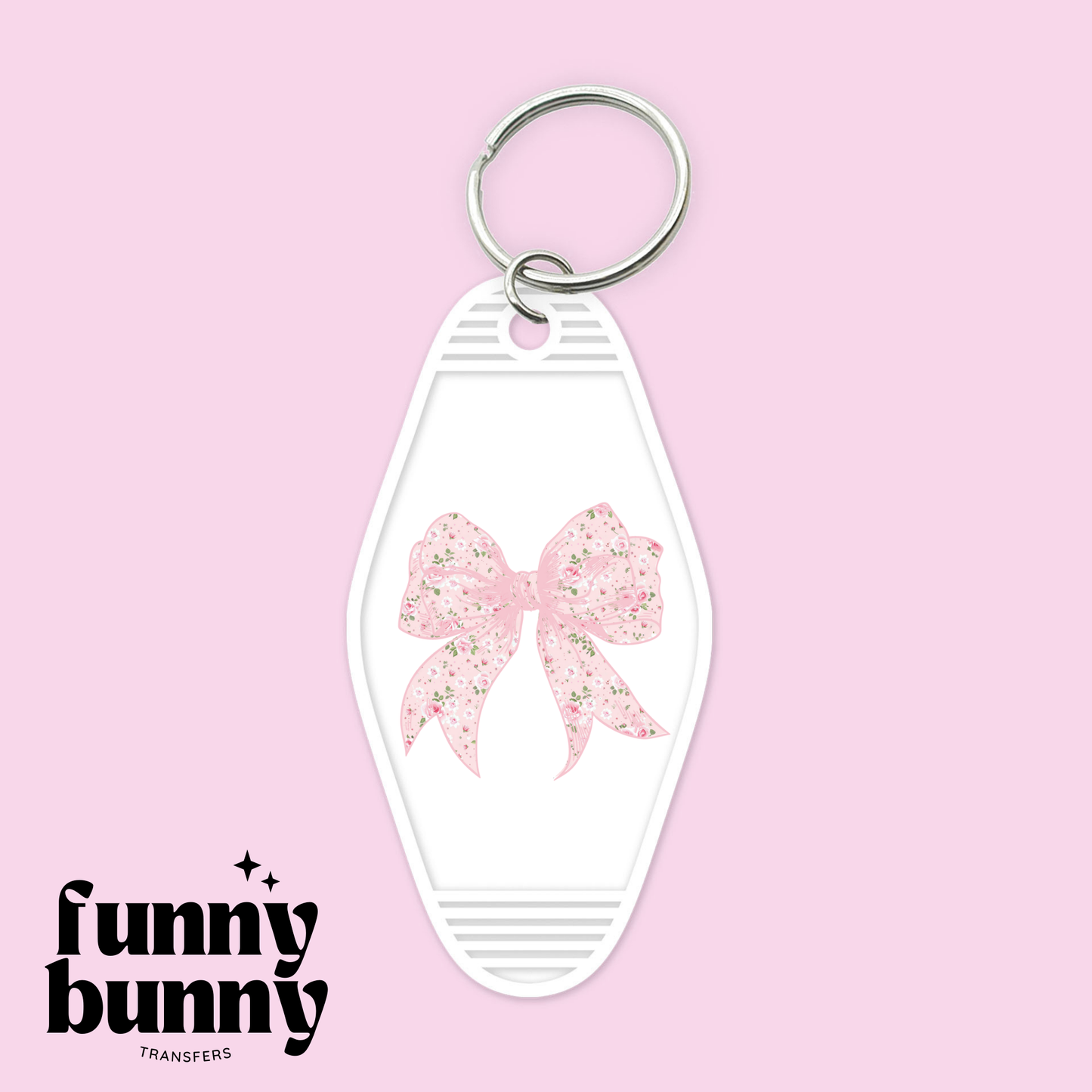 Coquette Pink Bow - Motel Keychain