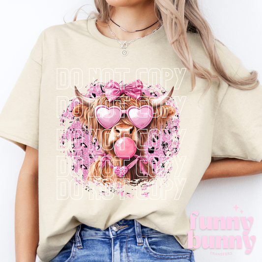 Coquette Pink Cow  - DTF Transfer