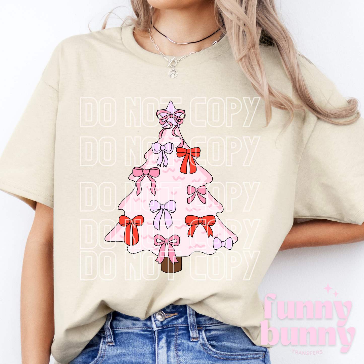 Coquette Pink Xmas Tree - DTF Transfer