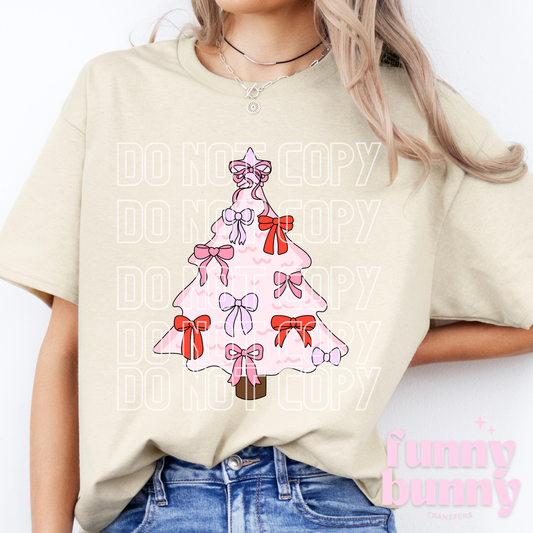 Coquette Pink Xmas Tree - DTF Transfer