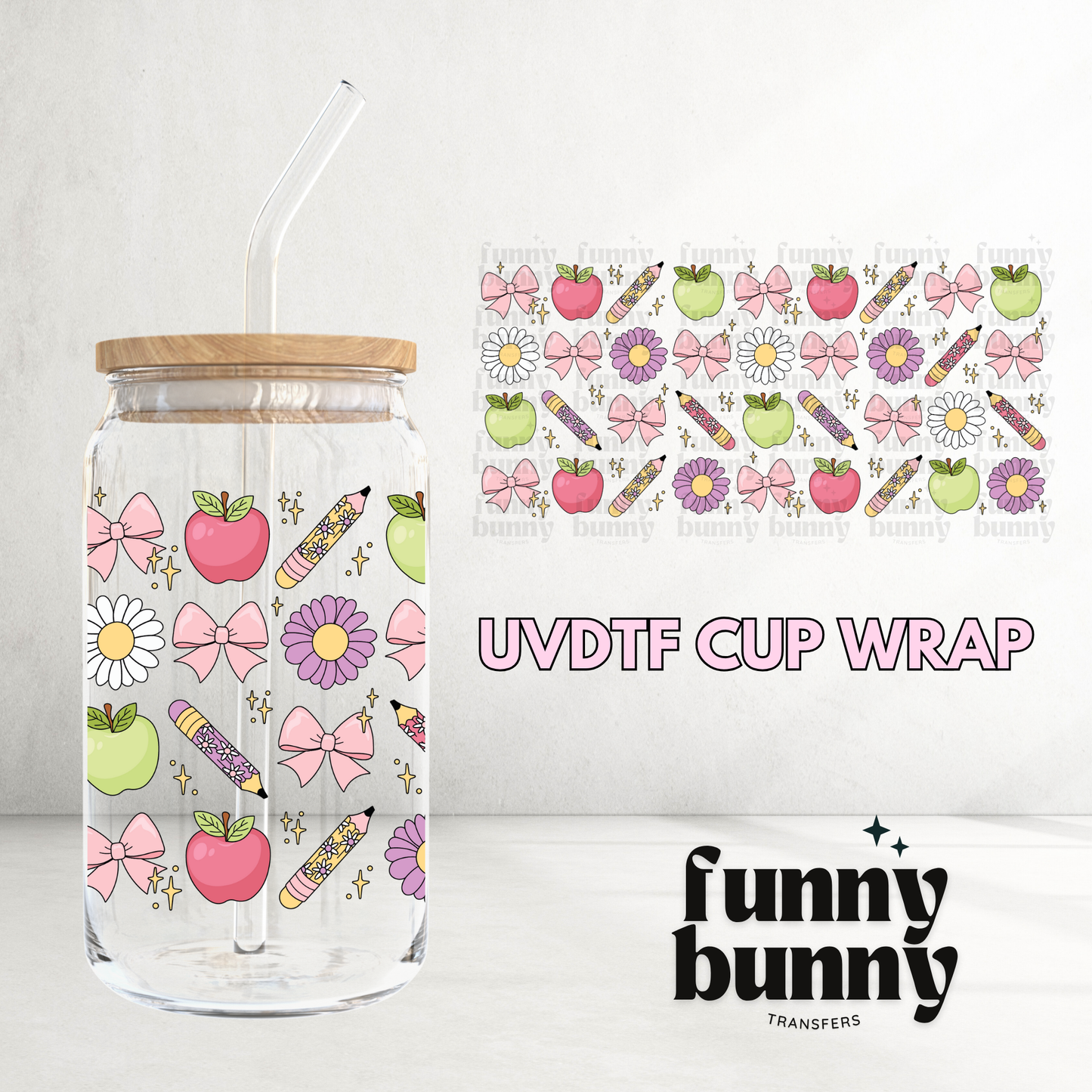 Coquette School 2.0 - 16oz UVDTF Cup Wrap