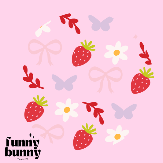 Coquette Strawberry - UVDTF Lid Decal