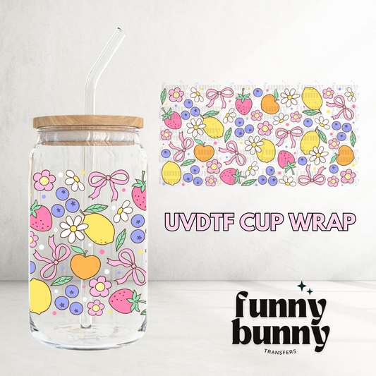 Coquette Summer Fruits - 16oz UVDTF Cup Wrap