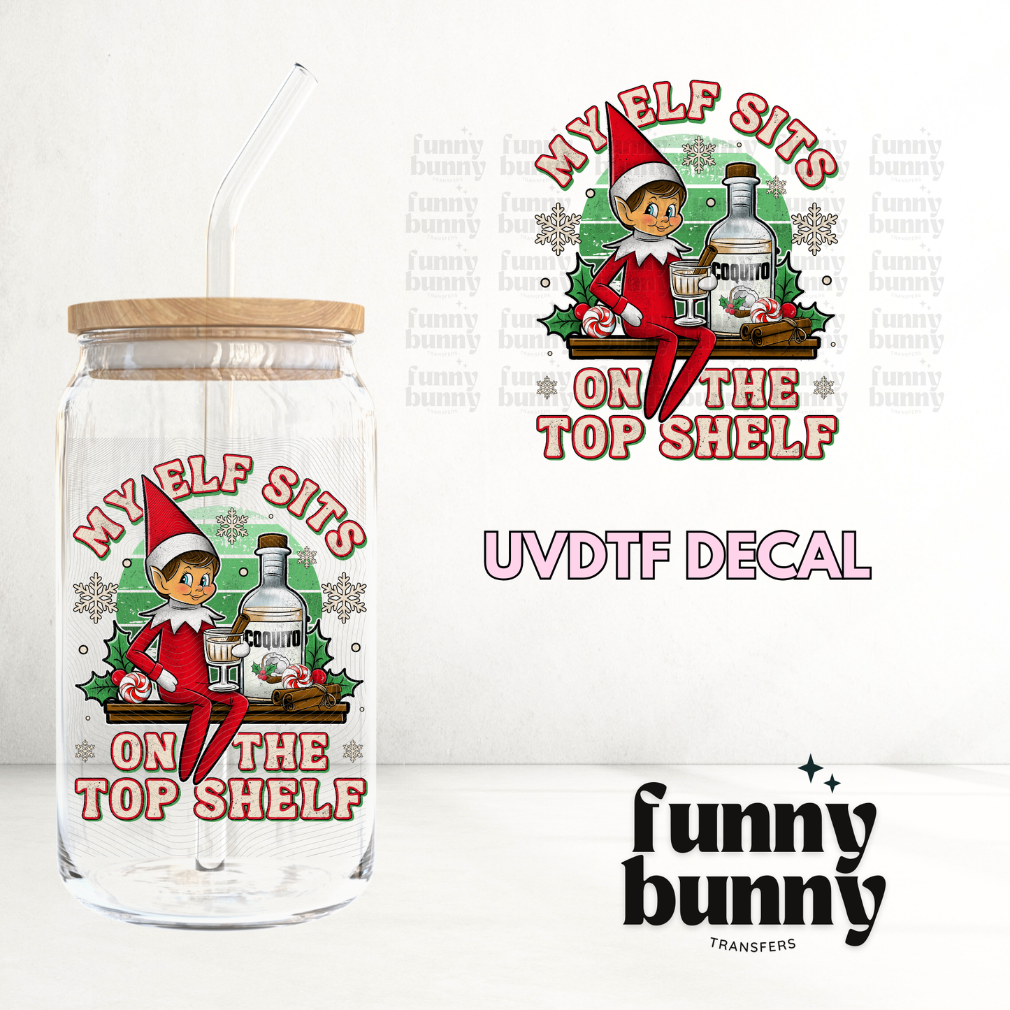 Coquito Elf Boy - UVDTF Decal