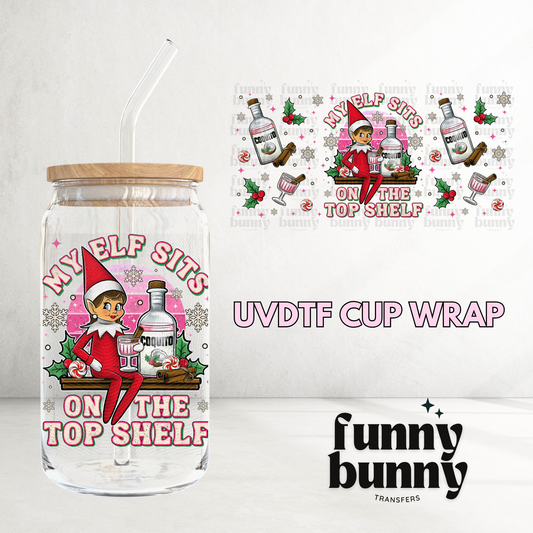 Coquito Elf Girl - 16oz UVDTF Cup Wrap