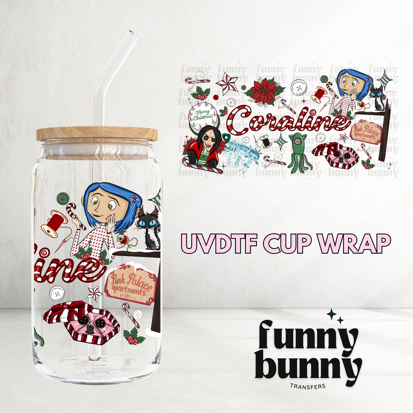 Cora Xmas - 16oz UVDTF Cup Wrap