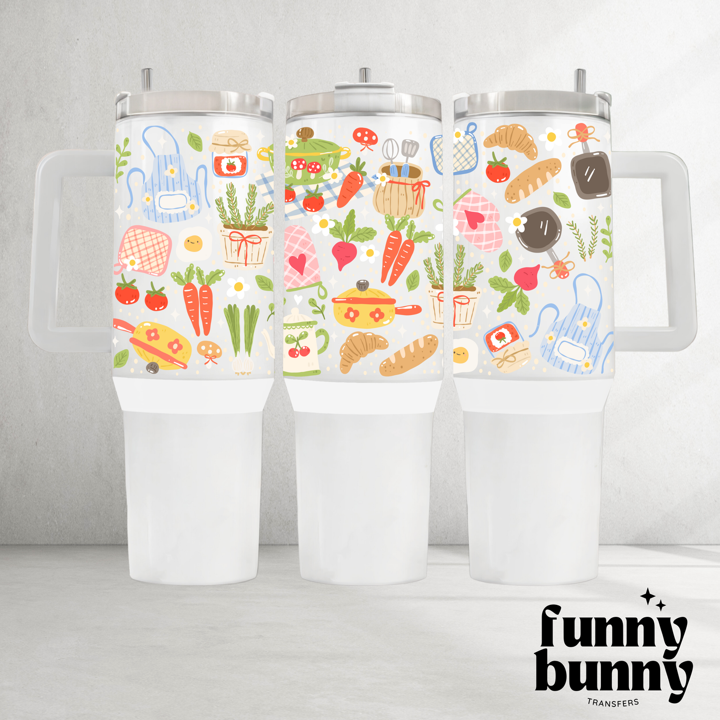 Cottage Garden Field - 40oz UVDTF Tumbler Wrap