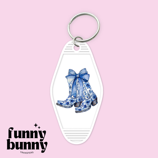 Cowgirl Chinoiserie Boots - Motel Keychain