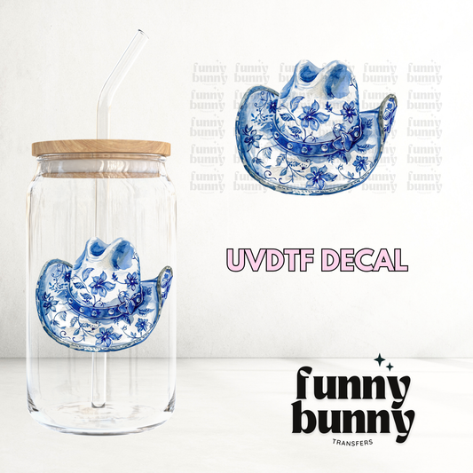 Cowgirl Chinoiserie Hat - UVDTF Decal