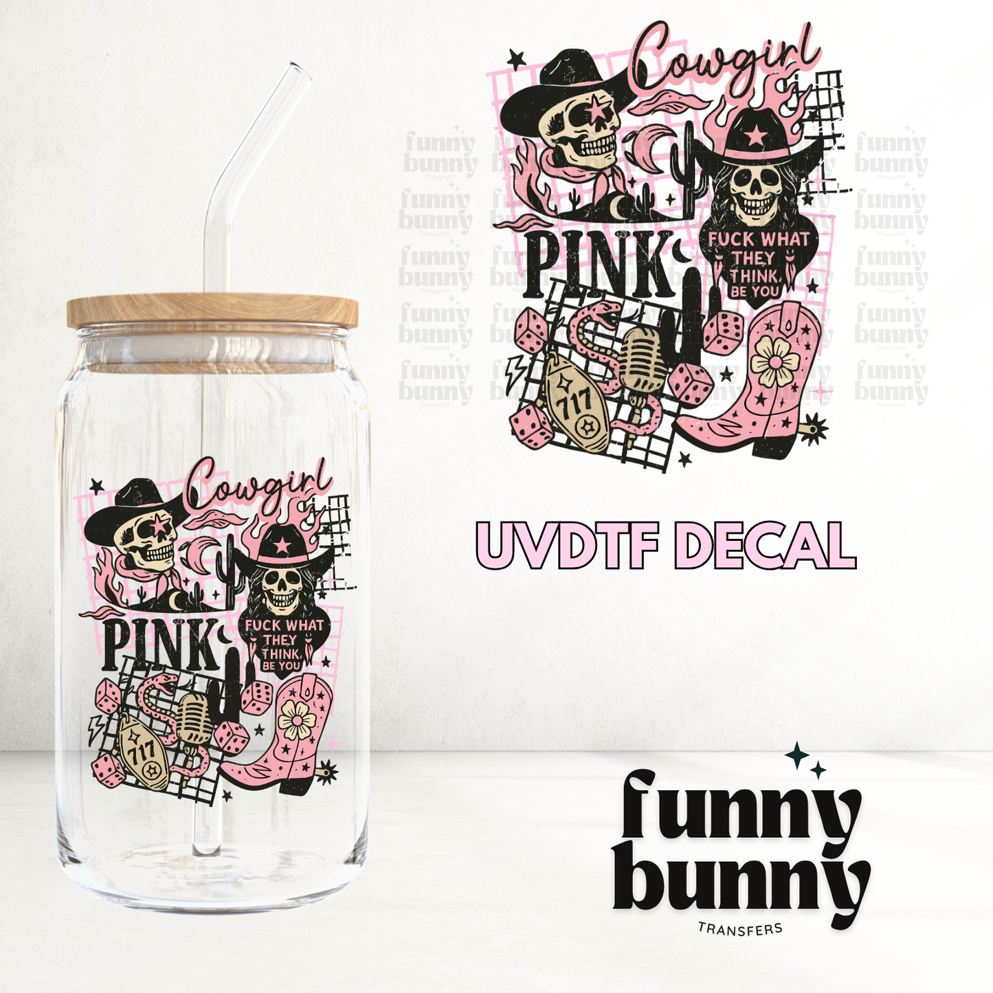 Cowgirl Pink - UVDTF Decal