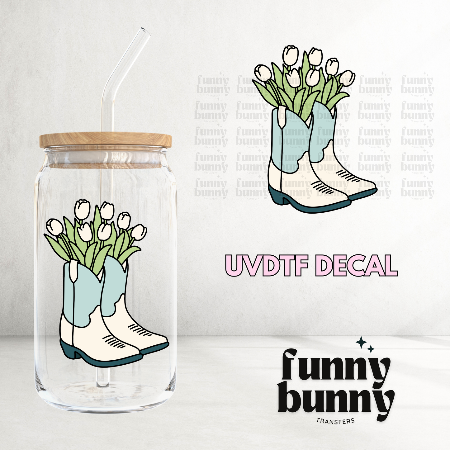 Cowgirl Tulips - UVDTF Decal