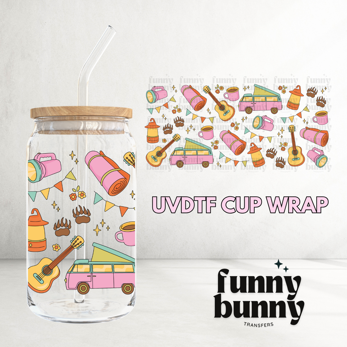 Cozy Camp - 16oz UVDTF Cup Wrap