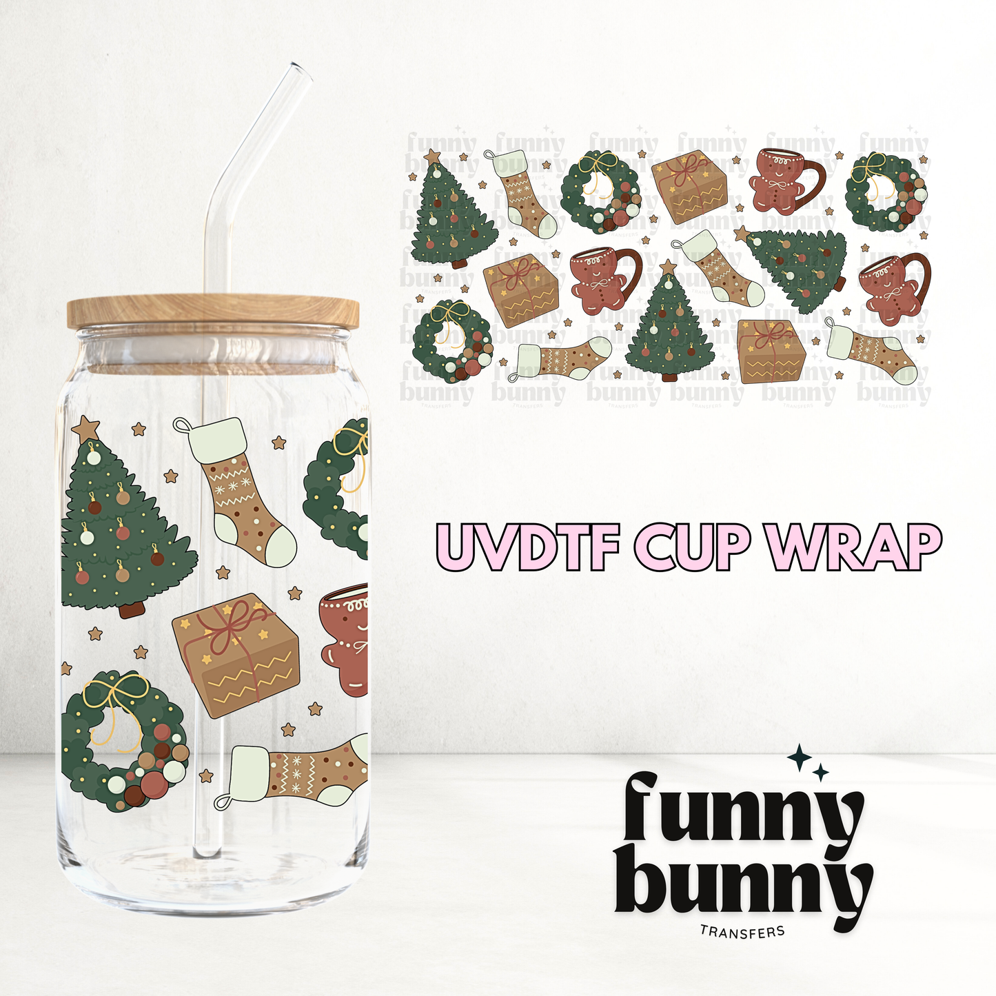 Cozy Christmas Vibes - 16oz UVDTF Cup Wrap