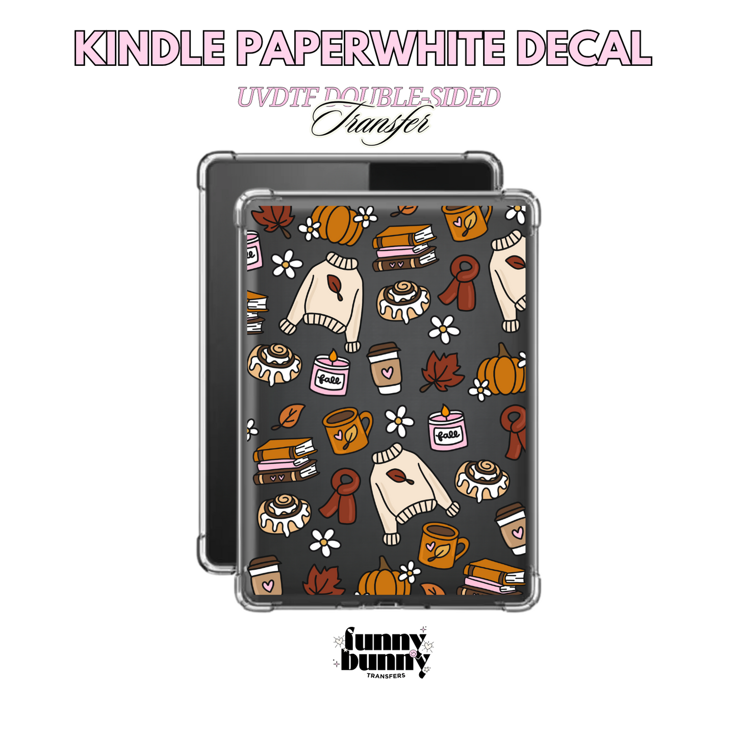 Cozy Fall Girl 2.0 - Kindle Decal