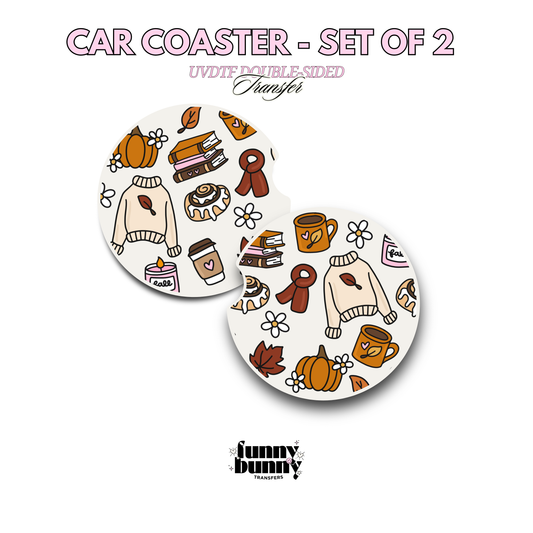 Cozy Fall Girl 2.0  - UVDTF Coaster