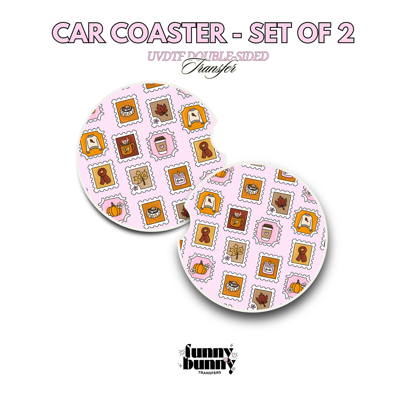 Cozy Fall Stamps - UVDTF Coaster