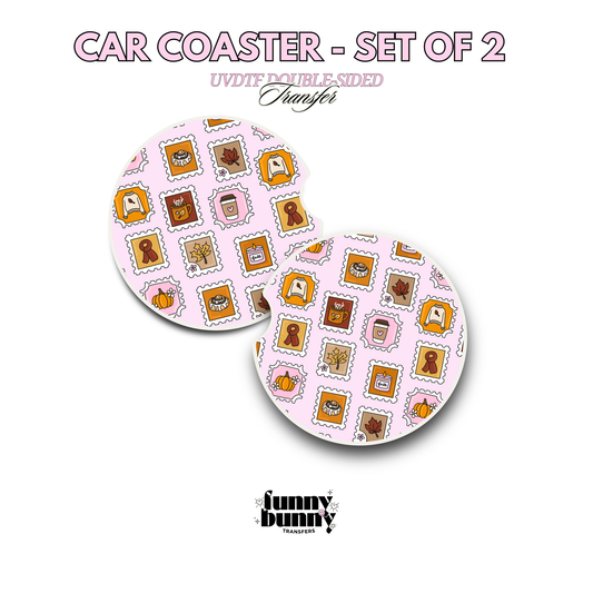Cozy Fall Stamps - UVDTF Coaster