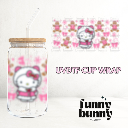 Cozy Jolly Kitty - 16oz UVDTF Cup Wrap