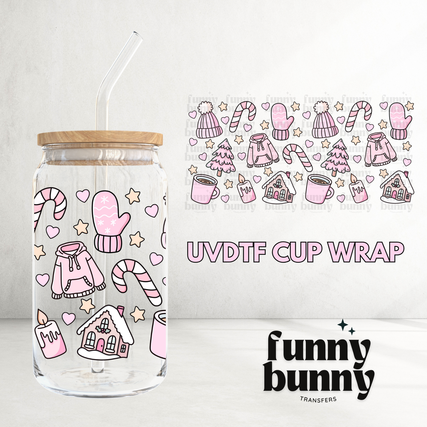 Cozy Pastel Girlie - 16oz UVDTF Cup Wrap