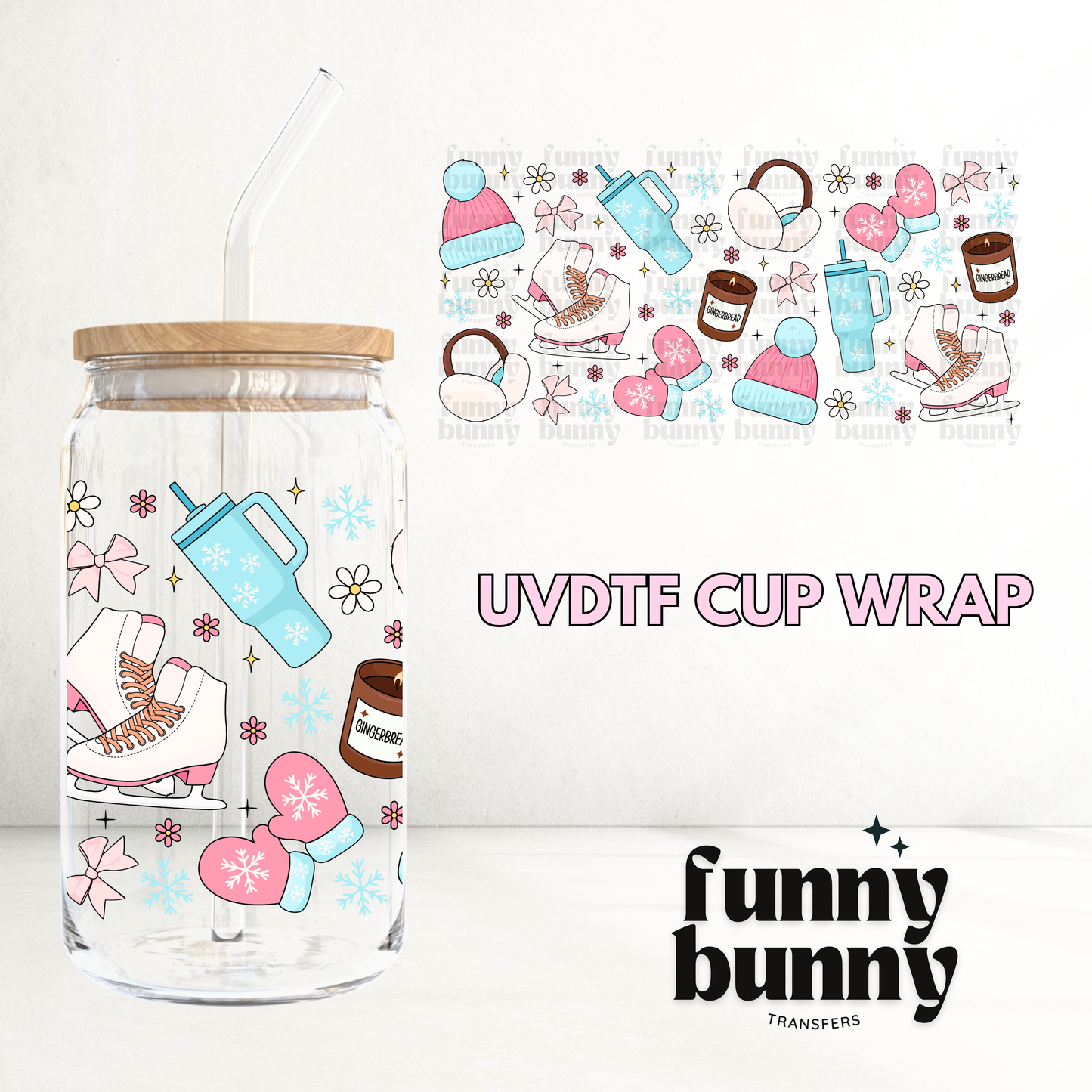 Cozy Snowflake Vibes - 16oz UVDTF Cup Wrap