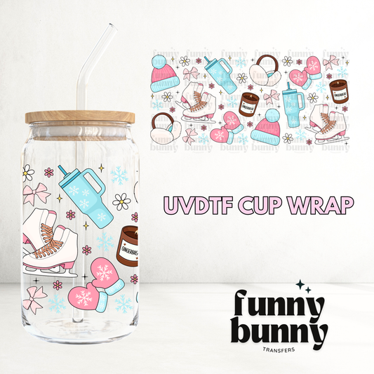 Cozy Snowflake Vibes - 16oz UVDTF Cup Wrap