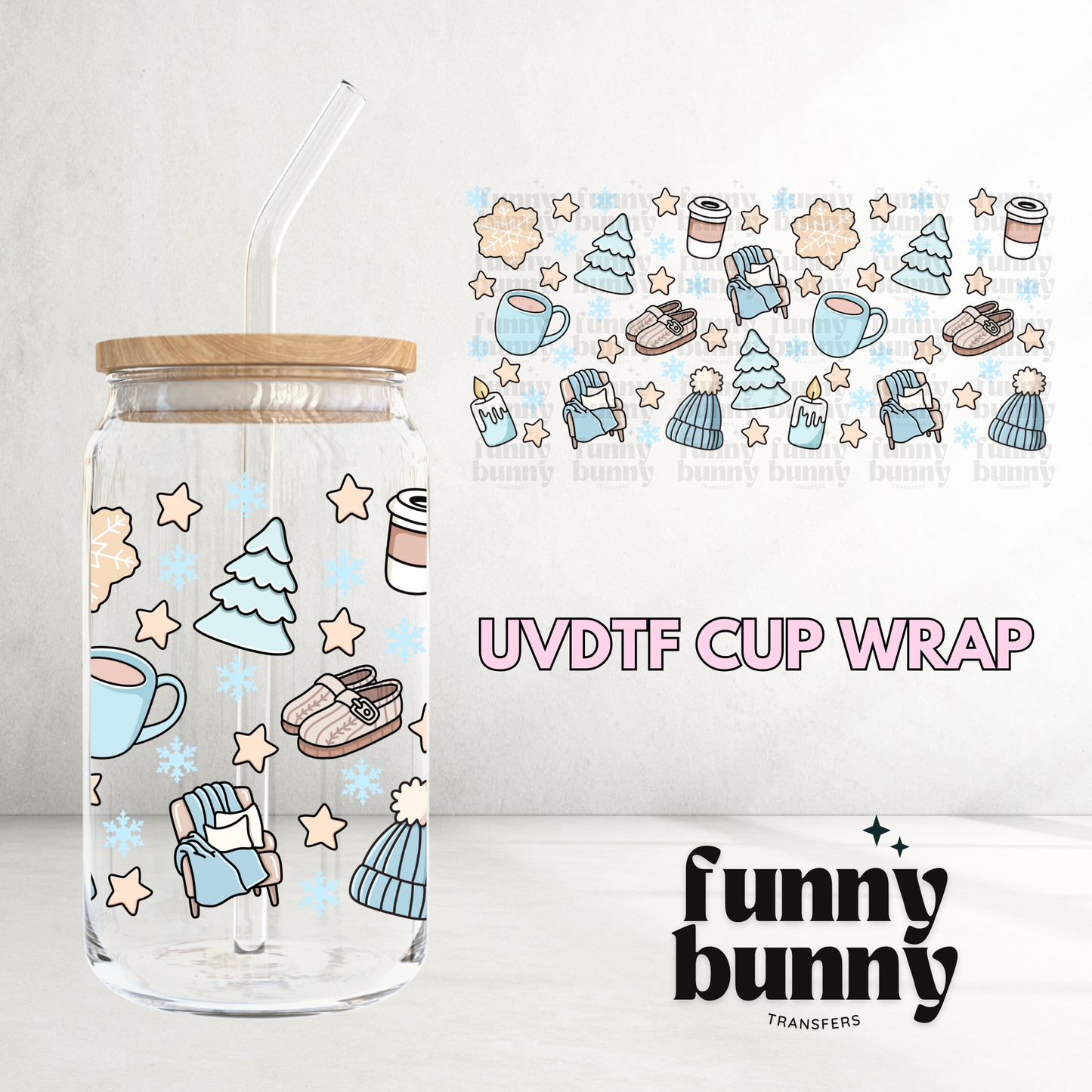 Cozy Winter Season - 16oz UVDTF Cup Wrap