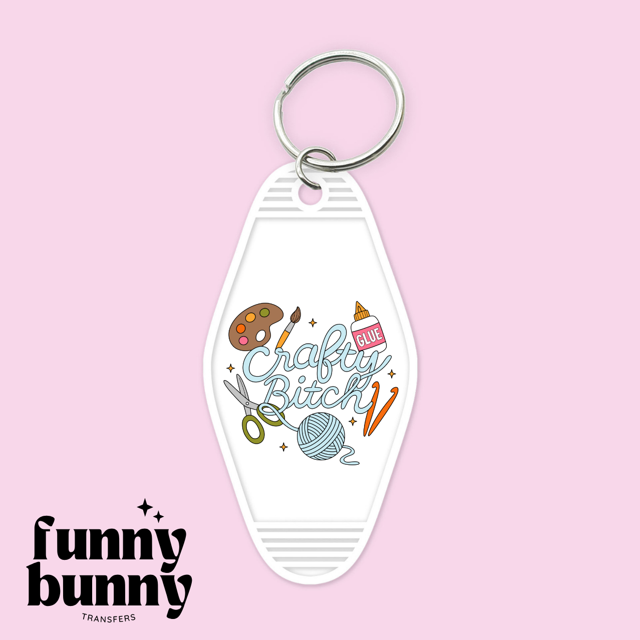 Crafty Bitch Babe - Motel Keychain