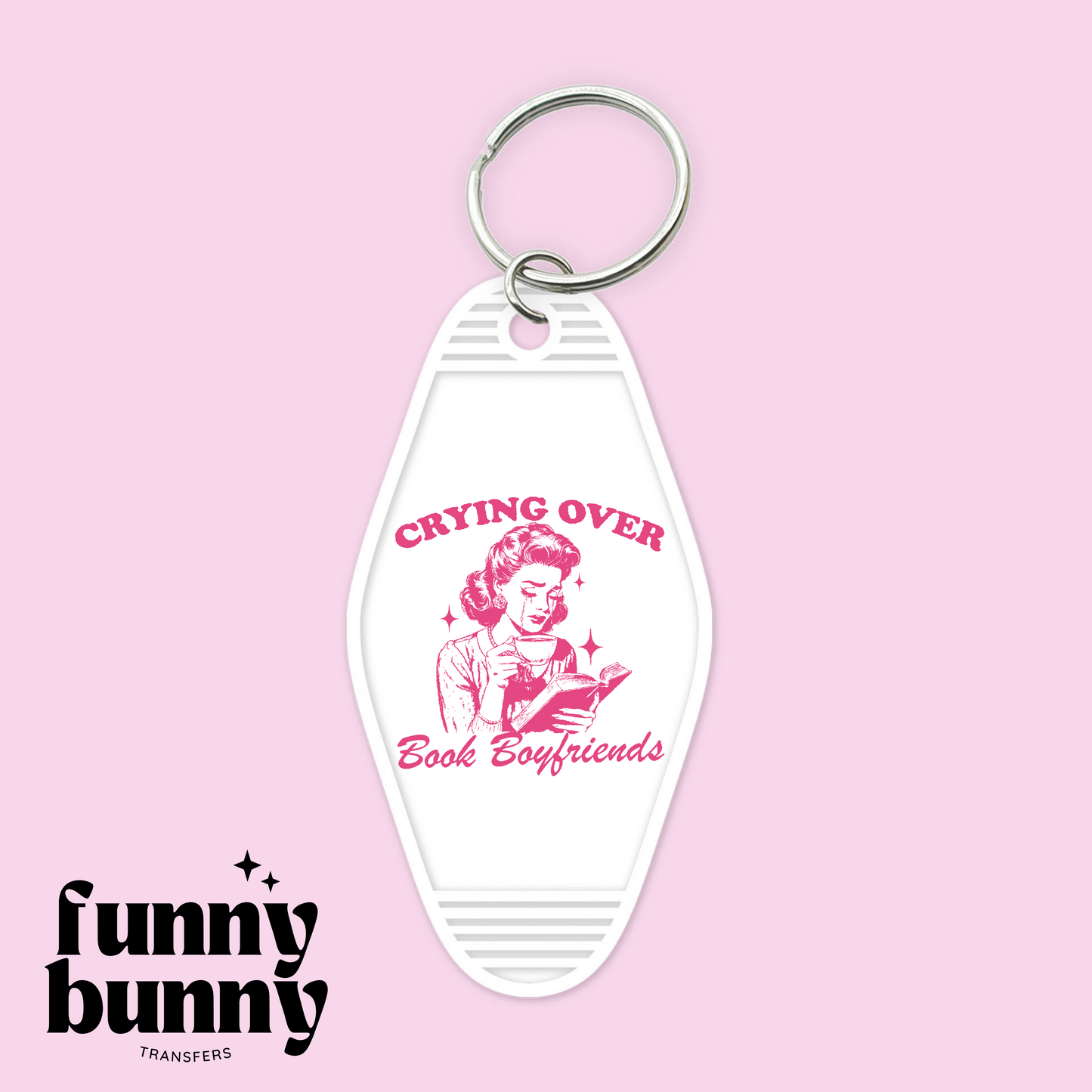 Crying Over Book Bf's - Motel Keychain