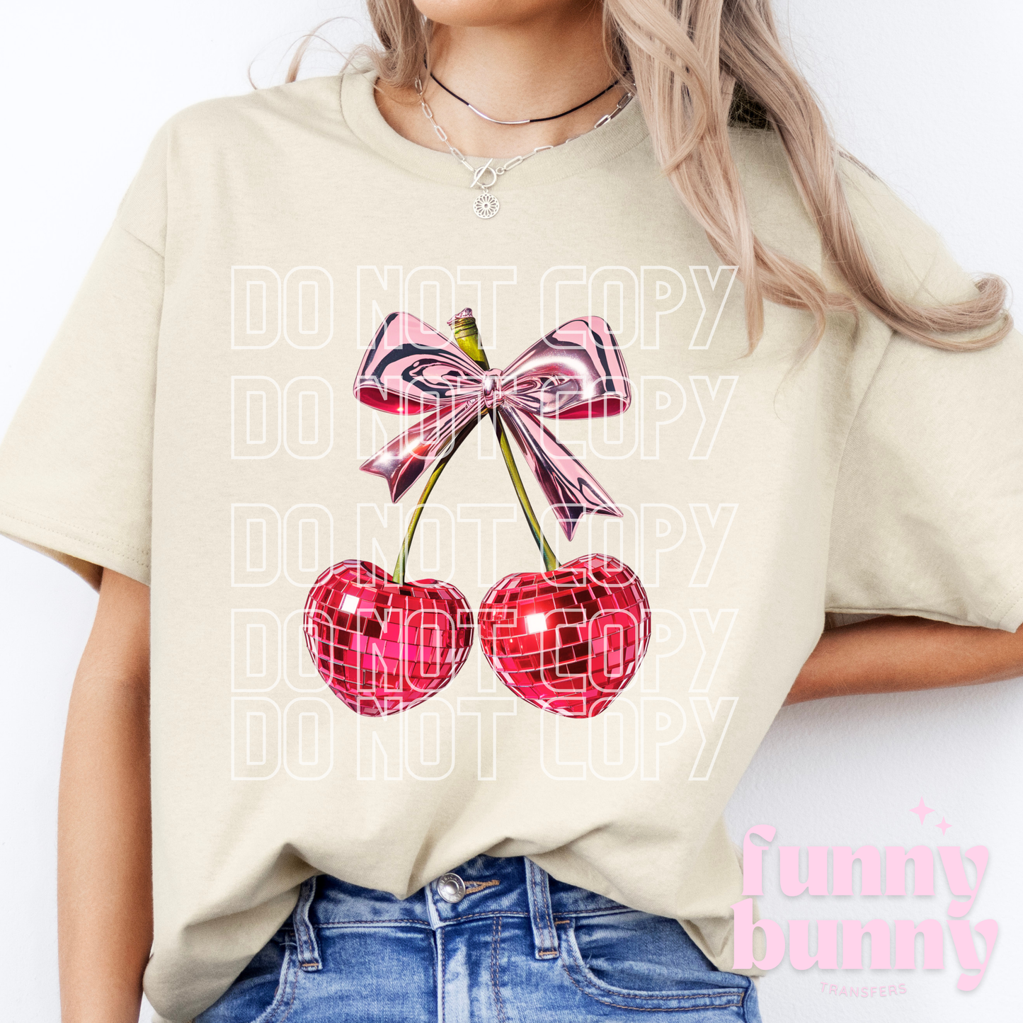 Crystal Cherry Hearts - DTF Transfer