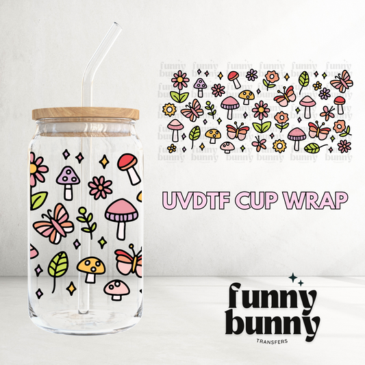 Cute Spring Field - 16oz UVDTF Cup Wrap