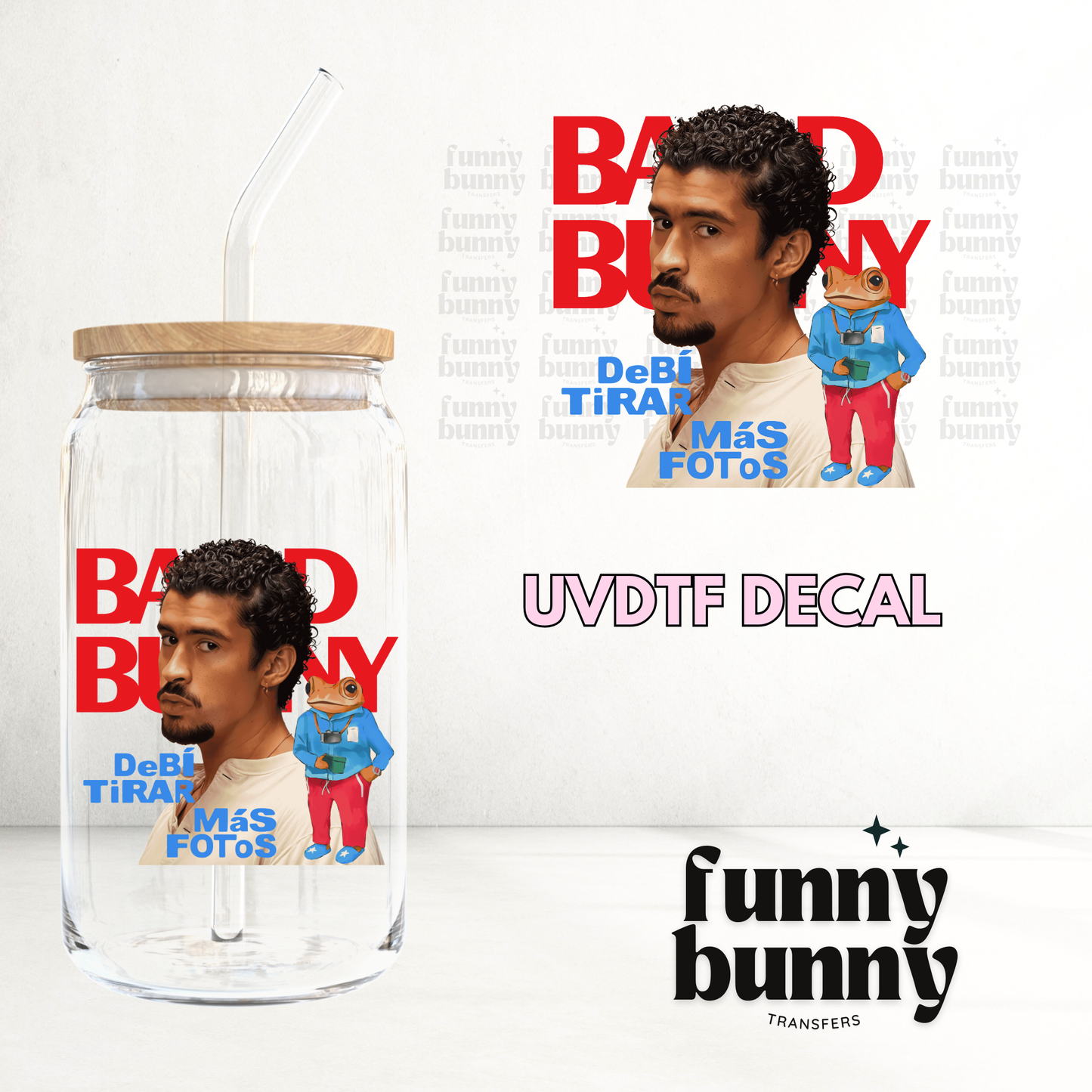 Bad Bunny DTMF - UVDTF Decal