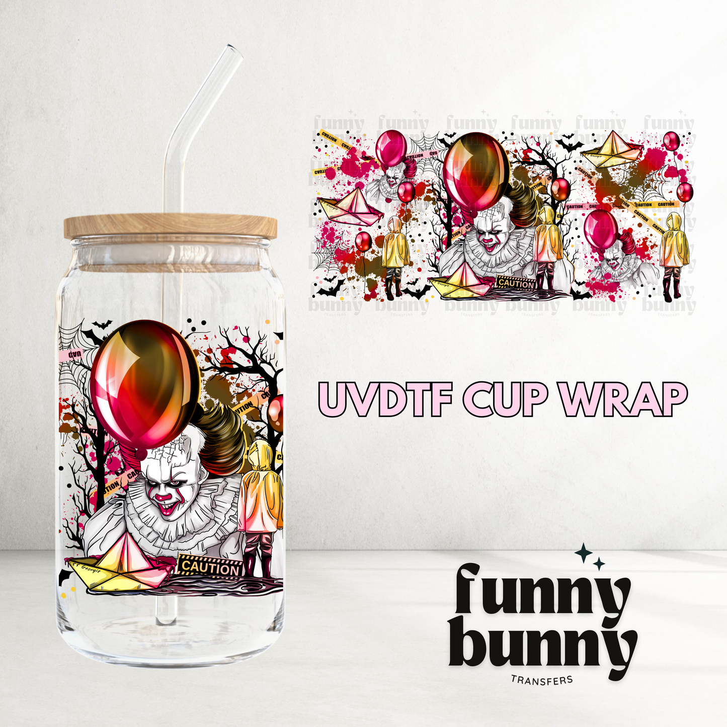 Dancing Clown - 16oz UVDTF Cup Wrap