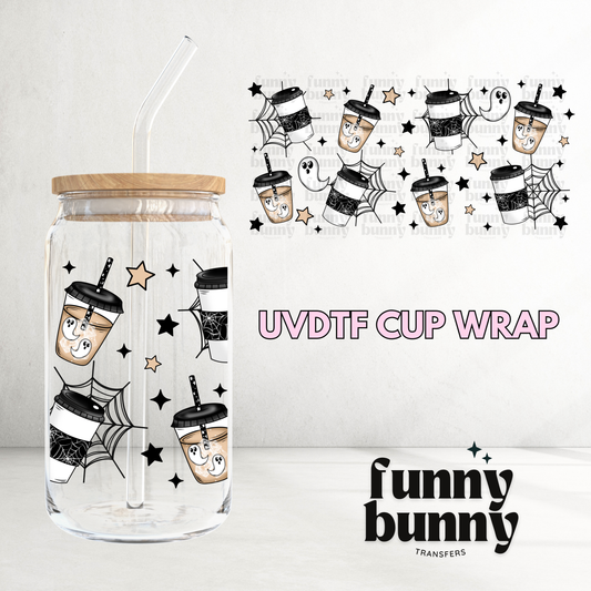 Dark Halloween Coffee - 16oz UVDTF Cup Wrap