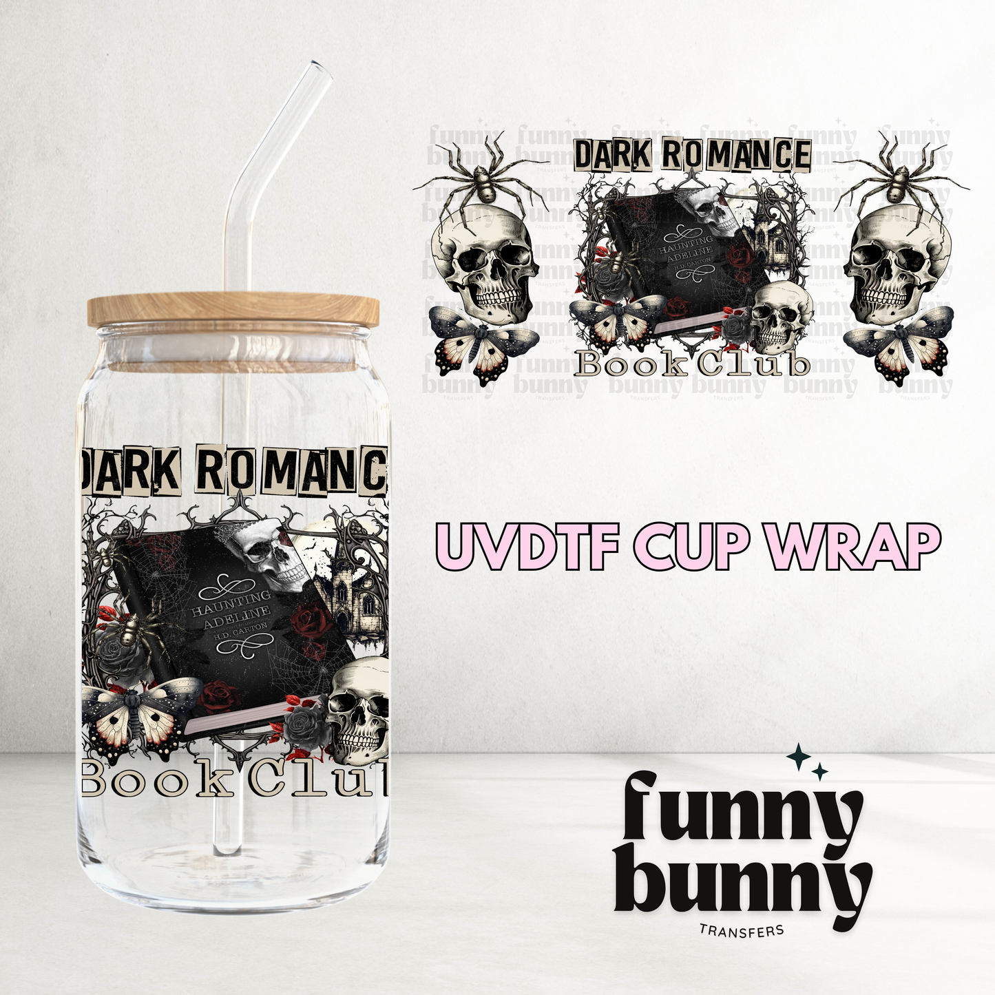 Dark Romance Reader - 16oz UVDTF Cup Wrap