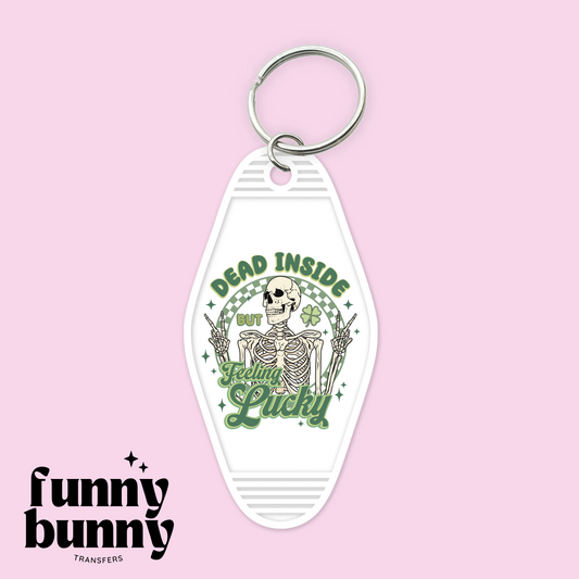 Deadly Lucky Skull  Green - Motel Keychain